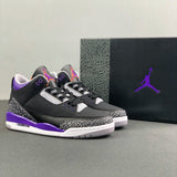 Air Jordan 3 Retro Black Court Purple