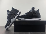 Air Jordan 4 Retro  Black Canvas