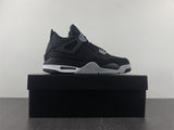 Air Jordan 4 Retro  Black Canvas