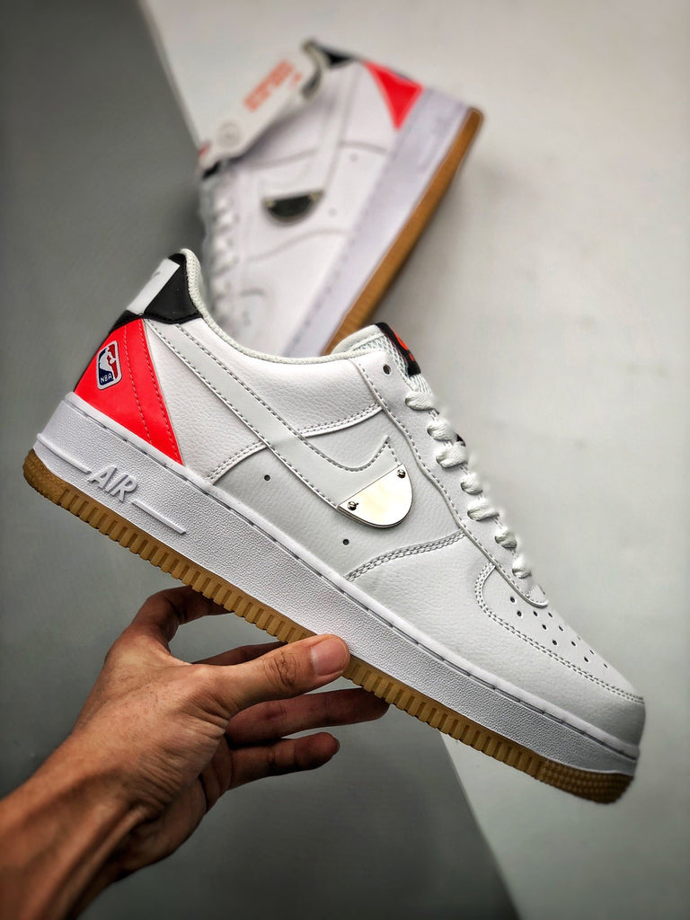 Nike Air Force 1 Low NBA White Crimson Gum – ShoesTerminal