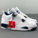 Air Jordan Retro 4 White Legend Blue Midnight